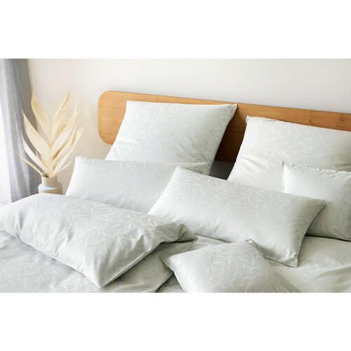 Elegante posteljnina 200/200 cm žakar pastelno zelena Slike