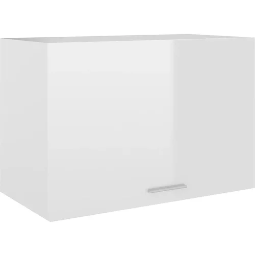  Viseča omarica visok sijaj bela 60x31x40 cm iverna plošča