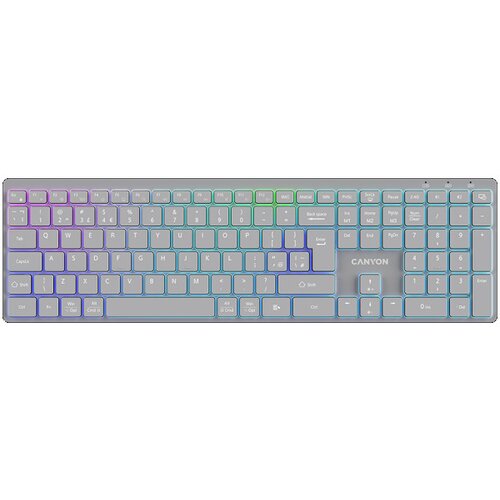 Canyon keyboard HKB-W11 UKUS RGB Dual Mode Wireless Grey ( CNS-HBTK11G ) Cene