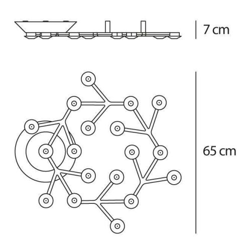 ARTEMIDE 1594050APP-LED prigu&amp;scaron;iva plafonska svetiljka NET LED/43W/230V 3000K Slike