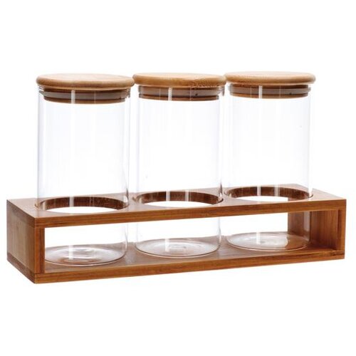  SET STAKLENKI 3/1 SA STALKOM OD BAMBUSA 79806 Cijene