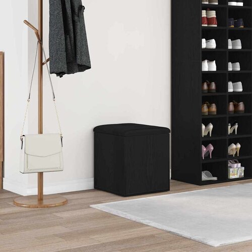  Klupa za pohranu Crni hrast 42 x 42 x 45 cm Konstruirano drvo Cijene