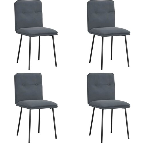 Maison Chic Jedilni stoli - Vzorci stoli 4 kosi temno siv žamet A963, (22032014) Cene