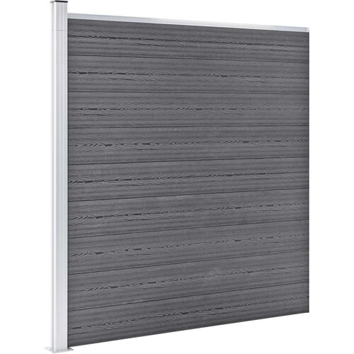  Vrtna ograda od WPC-a 872 x 186 cm siva Slike