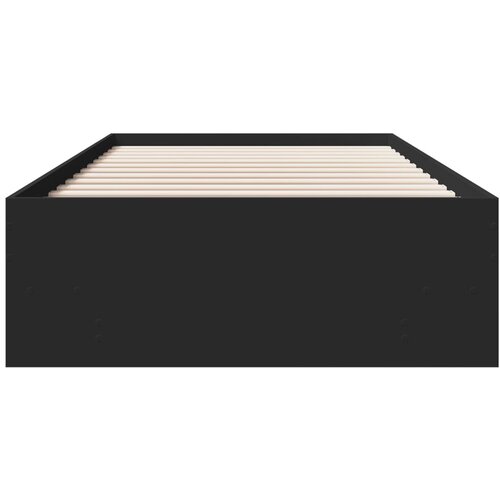  Okvir za krevet crni 100x200 cm konstruirano drvo Slike