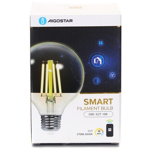 Aigostar led prigu&amp;scaron;iva filament sijalica G95 E27/6W/230V 2700-6500K wi-fi Slike