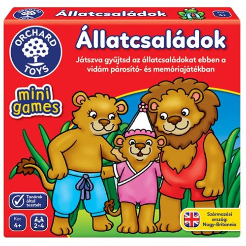 Orchard Toys Vesela igra uparivanja i memorije s obiteljima životinja Slike