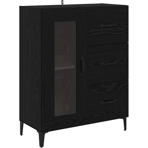  Highboard Crni hrast 69,5 x 34 x 180 cm Konstruirano drvo Slike