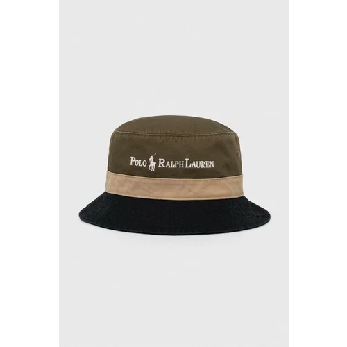 Polo Ralph Lauren Pamučni šešir boja: zelena, pamučni, 710950139001