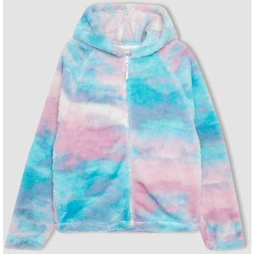 Defacto Fit Standard Fit Plush Hooded Cardigan Slike