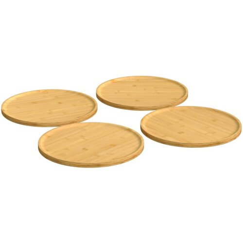  Tanjuri za pizzu 4 kom &amp;Oslash; 32 x 1,5 cm od bambusa Slike