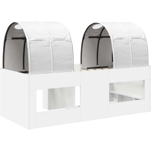  Krevet s Tunnels 4 pcs Bijela Konstruirano drvo - Bijela Cene