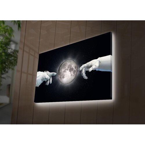 Wallity Zidna slika sa LED rasvjetom NASA-004, 45x70 cm Cijene