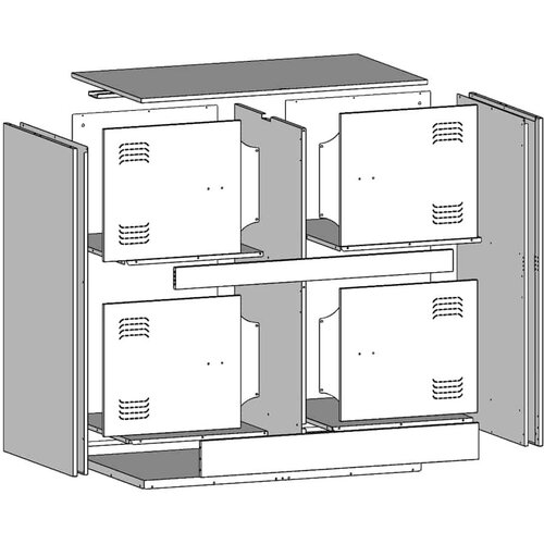 VidaXL Komoda bela 67x39x73 cm jeklo Slike