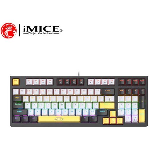  MEHANICKA TASTATURA GK-500 PLAVI SWITCH IMICE CRNO-ZUTA Slike