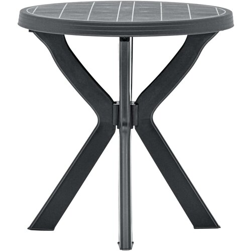 The Living Store bistro miza antracitna Ø70 cm plastika - vrtna miza, (21428838) Cene