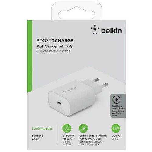 Belkin stenski polnilec, 25 w, bel Slike