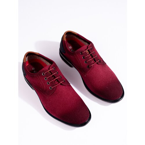 SHELOVET men's fabric burgundy shoes Slike
