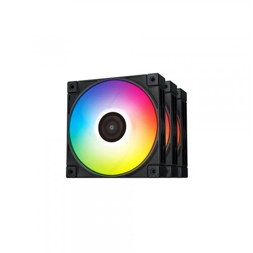 DeepCool ventilator za ohi&amp;scaron;je fc120 3 v 1 rgb pwm 120mm, 3 pack črna Slike