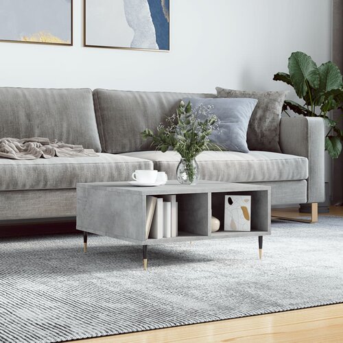 vidaXL Klubska mizica betonsko siva 60x60x30 cm inženirski les Cene