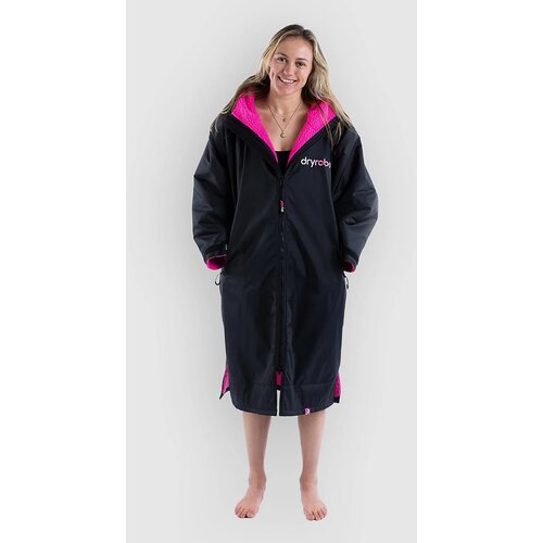 Dryrobe Advance Long Sleeve Surf poncho black pink Cene