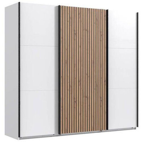 Premium Living Omara Z Drsnimi Vrati Andorra, Bela, Barva Hrasta, Š. 250 Cm Cene
