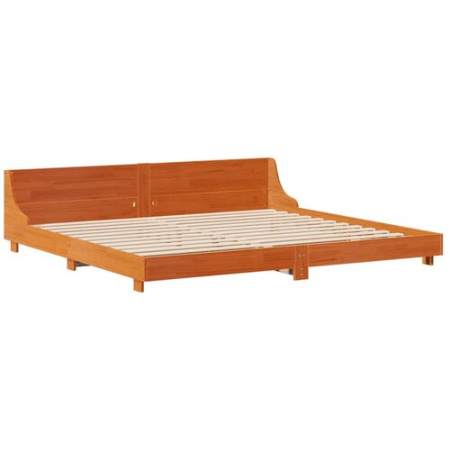 VidaXL Okvir kreveta bez madraca vo&amp;scaron;tano smeđi 200x200 cm od borovine Slike
