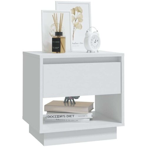 VidaXL noćni ormarići 2 kom bijeli 45 x 34 x 44 cm od iverice Slike
