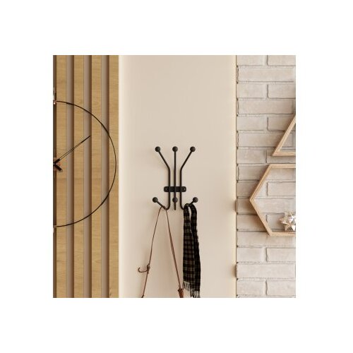 Wallxpert metalna zidna kuka crna boja ant Slike