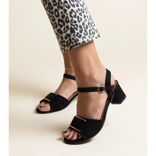D/CEO Black sandals on a block heel Millo Cene