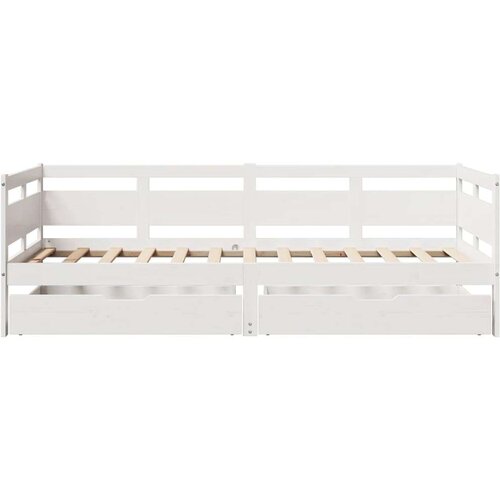 VidaXL Dnevni krevet s ladicama bez madraca 90x200 cm masivno drvo Slike