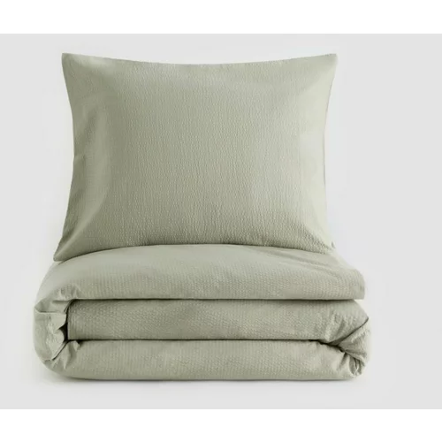 Reserved komplet posteljnine iz zmečkane tkanine - zelena