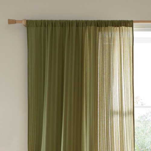 Pineapple Elephant Kaki zelena prozirna zavjesa 140x229 cm Zofia – Cene