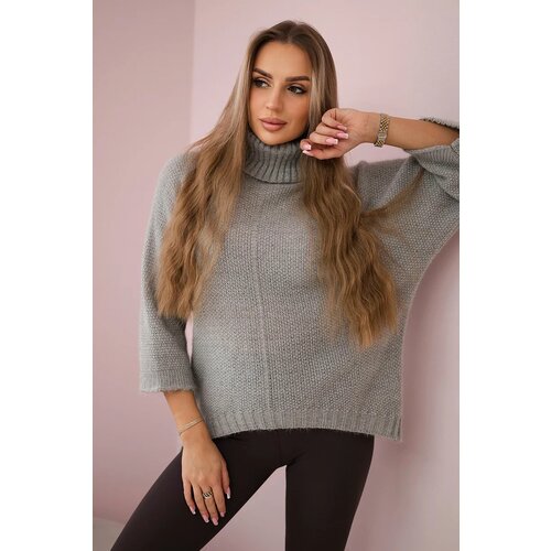 Kesi Włoski V-neck sweater ginger Ingwer grey Slike