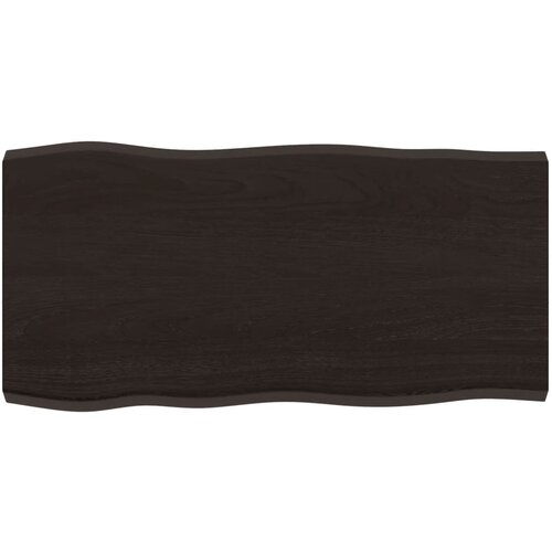 vidaXL Stolna ploča tamnosmeđa 80x40x(2-4) cm obrađena hrastovina Cijene
