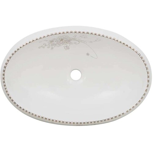  Nadpultni umivalnik bel ovalen 59x40x15 cm keramika Slike