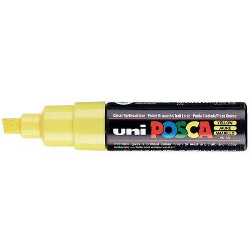 POSCA Uni flomaster; konica 8 mm prirezana; rumen, (21290531) Cene
