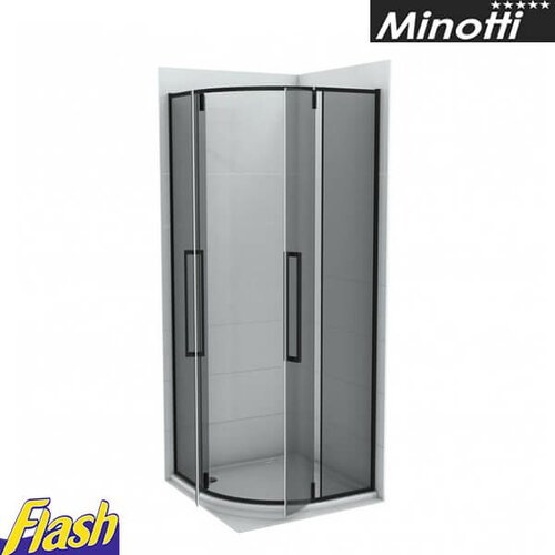 Tuš kabina polukružna 90x90 - (bez kadice) - Minotti - Concept Absolut Black C-02-B6290 Cene