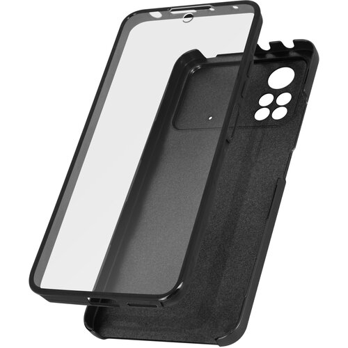 AVIZAR xiaomi poco X4 pro 5G integral case transparent front and black rigid back, (20631794) Cene