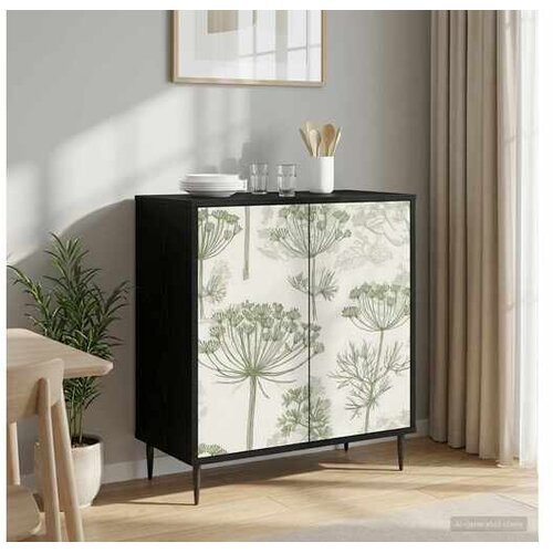 vidaXL Kreveta GOTHA Crni hrast 69 x 33 x 76 cm Konstruirano drvo - Zeleni uzorak drveta Cijene