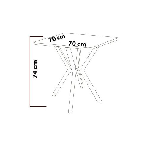 Hanah home Set Trpezarijski sto i 2 stolice Elma Cream Black Slike