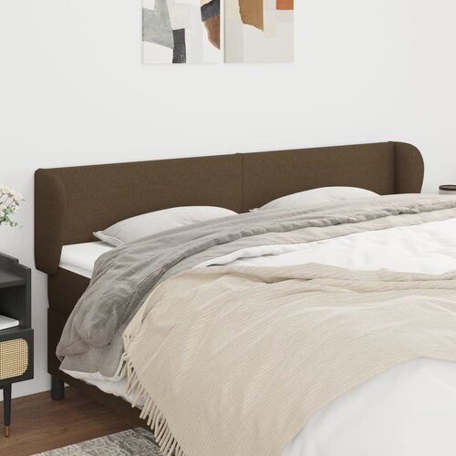 vidaXL Vzglavje z ušesi temno rjav 203x23x78/88 cm blago Cene