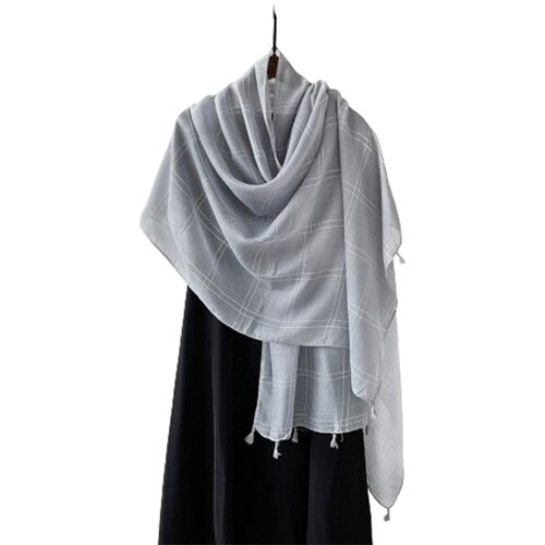 INF Enobarvna ruta - mehak in eleganten poliester (200x80 cm) LightGrey, (21778785) Cene