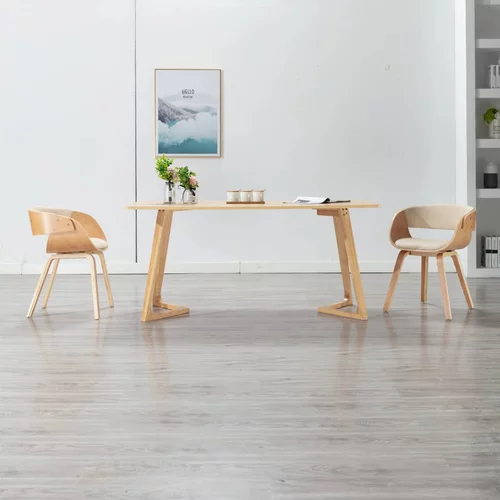  Blagovaonska stolica krem od savijenog drva i umjetne kože