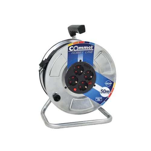 COMMEL ZAGREB D.O.O. Kabl sa motalicom metalni bubanj 280mm monofaz 50m H05RR-F 3G1,5 Cene