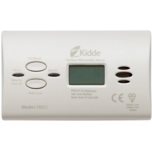 KIDDE Detektor ogljikovega monoksida K7DCO (85 dB, 11,9 x 7,2 x 3,9 cm, digitalni) Cene