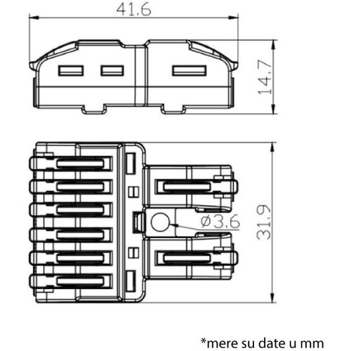  Bezvij. spojnica-klemna, 2P/6P 0.2-4mm2 450V/32A Slike