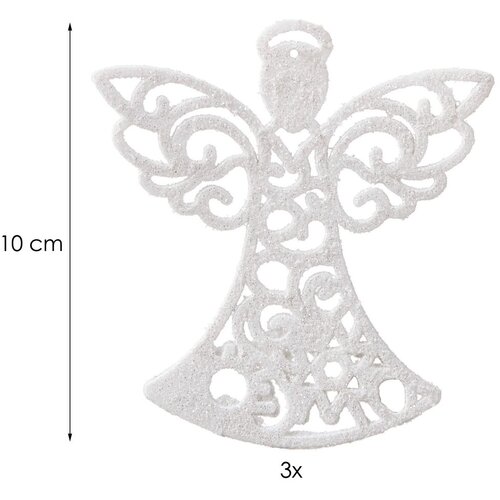  Set Ukrasa za Božićno Drvce - Anđeli 10 cm, 3 komada Slike