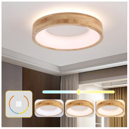 Brilagi-LED plafonska svetiljka FALCON WOOD LED/30W/230V 3000/4000/6000K 45 cm drvena Cene