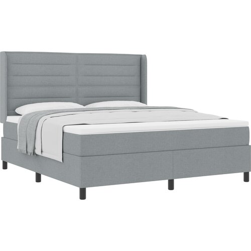 vidaXL Box spring krevet Svjetlosiva 180 x 200 cm tkanina Cene